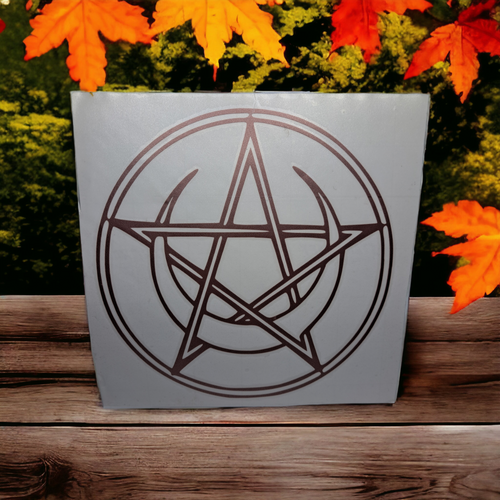 Moon Pentacle Car Sticker