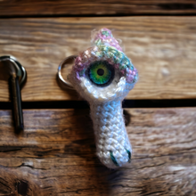 Crocheted Mushroom Person Keychain