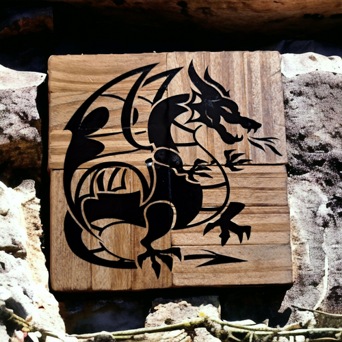 Rustic Dragon Coasters
