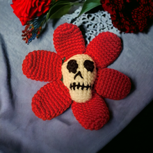 Skull Flower Keychain