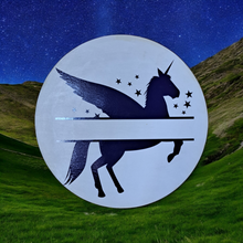 Unicorn w/Stars Name Sign