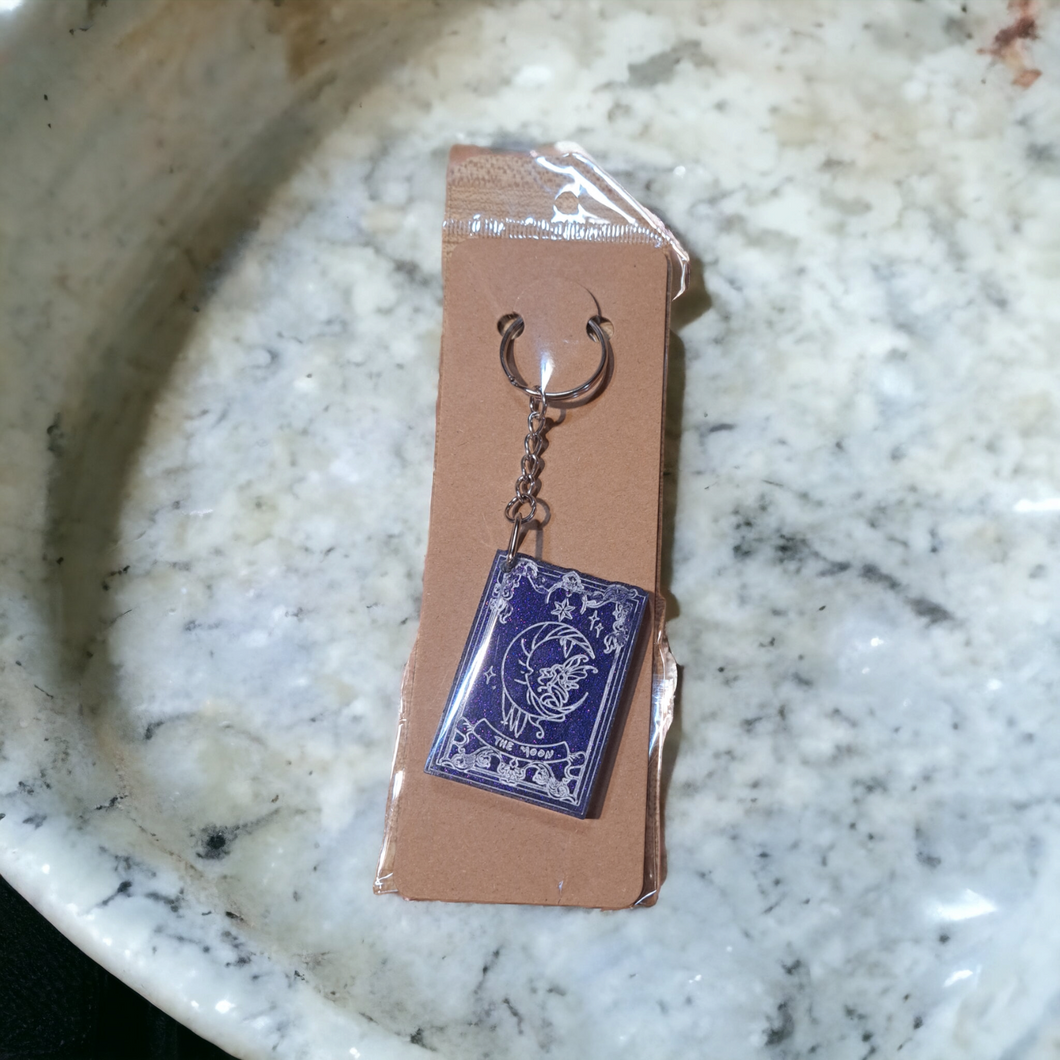 Moon Tarot Card Keychain